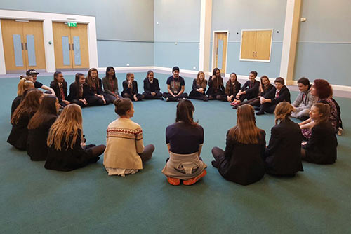 Our Girl campaign Peer Productions Youth and Theatre workshop, Woking 2016.